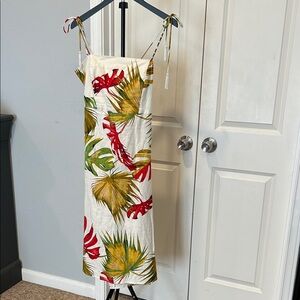 House of Harlow 1960 Leaf Print Midi Dress